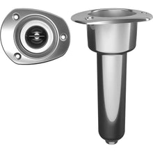 Mate Series Stainless Steel Rod Cup Holder - Drain - Oval Top [C2000D] - Rod Holders