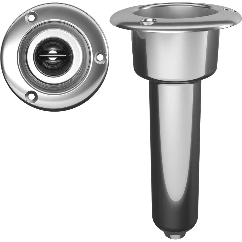 Mate Series Stainless Steel Rod Cup Holder - Drain - Round Top [C1000D] - Rod Holders