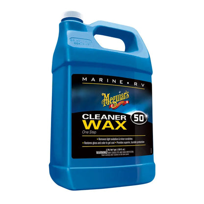 Meguiar’s #50 Boat/RV Cleaner Wax - Liquid 1 Gallon [M5001] - Cleaning