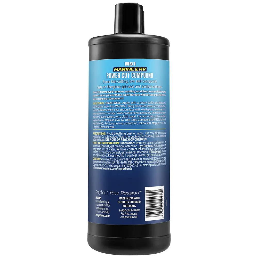 Meguiar’s #91 Marine/RV Pro Grade Power Cut Compound - 32oz [M9132] - Cleaning