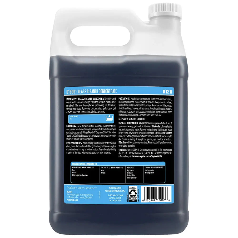 Meguiar’s Glass Cleaner Concentrate - 1 Gallon [D12001] - Cleaning
