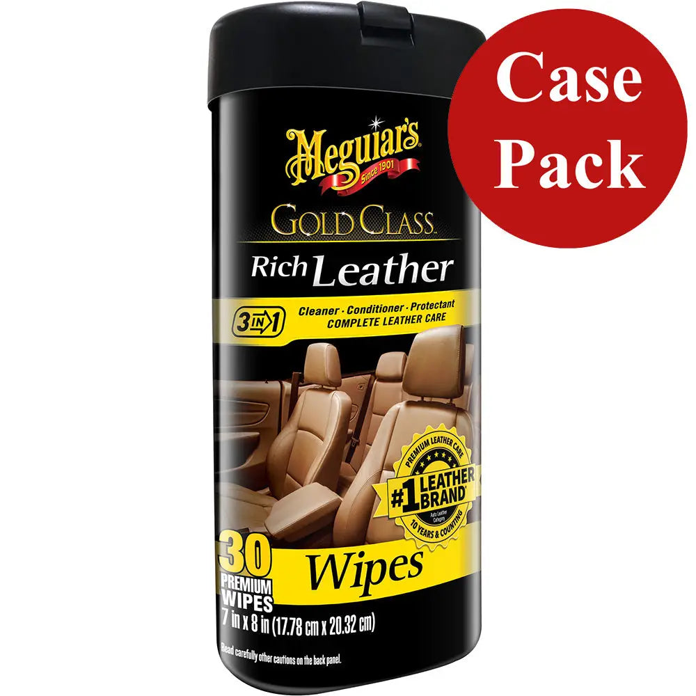 Meguiars Gold Class Rich Leather Cleaner Conditioner Wipes *Case of 6* [G10900CASE] - Cleaning
