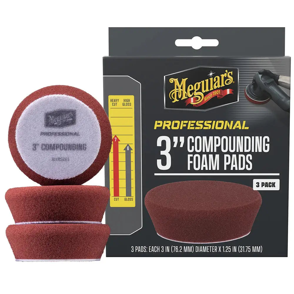 Meguiar’s Professional 3’’ Compound Foam Pads *3-Pack [M3CFP3] - Cleaning