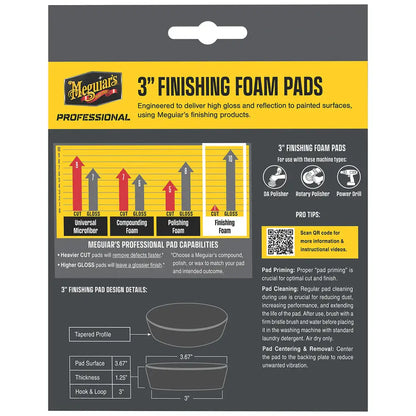 Meguiar’s Professional 3’’ Finishing Foam Pads *3-Pack [M3FFP3] - Cleaning