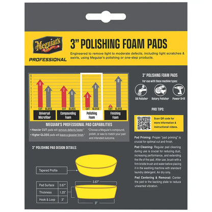 Meguiar’s Professional 3’’ Polishing Foam Pads *3-Pack [M3PFP3] - Cleaning
