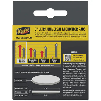 Meguiar’s Professional 3’’ Ultra Universal Microfiber Pads *3-Pack [M3MFP3] - Cleaning