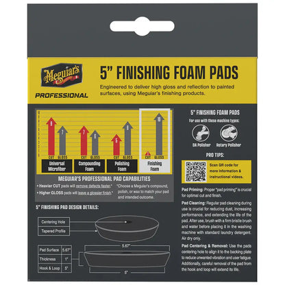 Meguiar’s Professional 5’’ Finishing Foam Pads *2-Pack [M5FFP2] - Cleaning