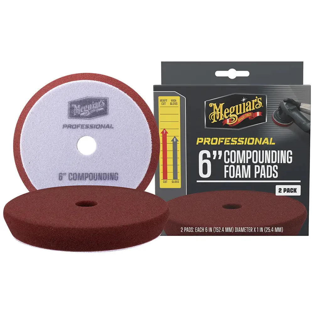 Meguiar’s Professional 6’’ Compounding Foam Pads *2-Pack [M6CFP2] - Cleaning