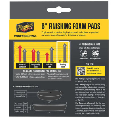 Meguiar’s Professional 6’’ Foam Finishing Pads *2-Pack [M6FFP2] - Cleaning