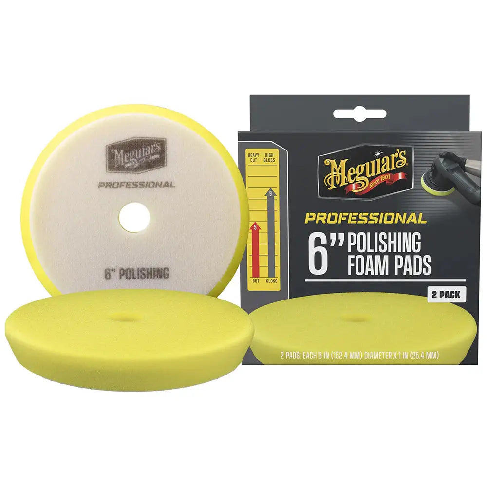 Meguiar’s Professional 6’’ Polishing Foam Pads *2-Pack [M6PFP2] - Cleaning