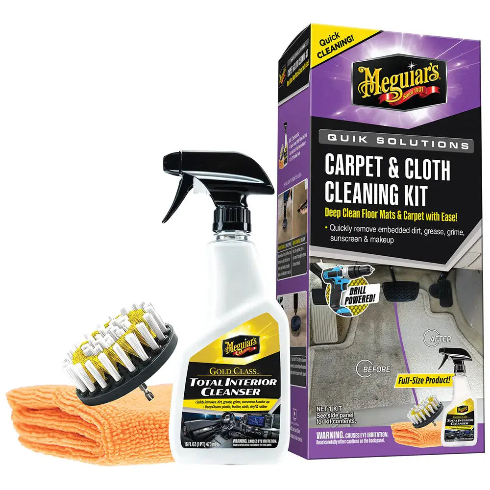 Meguiar’s Quik Solutions Carpet Cloth Cleaning Kit [G55268] - Cleaning