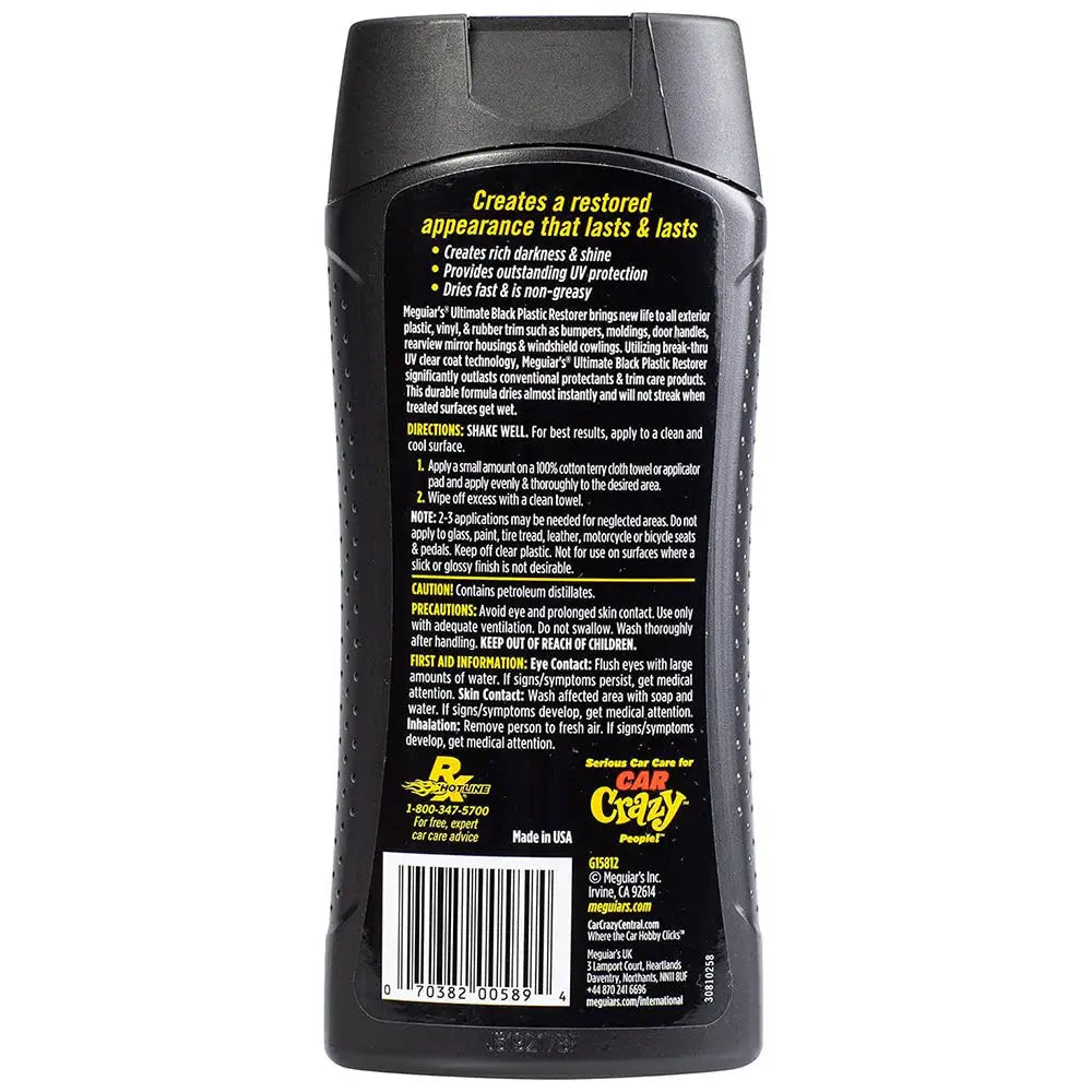 Meguiar’s Ultimate Black Plastic Restorer - 12oz [G15812] - Cleaning