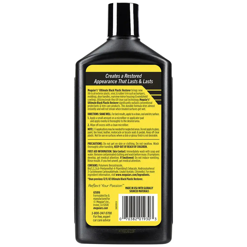Meguiar’s Ultimate Black Plastic Restorer - 16oz [G15816] - Cleaning