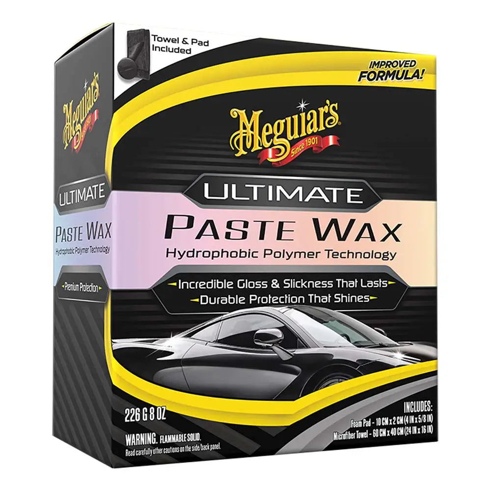 Meguiars Ultimate Paste Wax - Long-Lasting Easy to Use Synthetic Wax - 8oz [G210608] - Cleaning