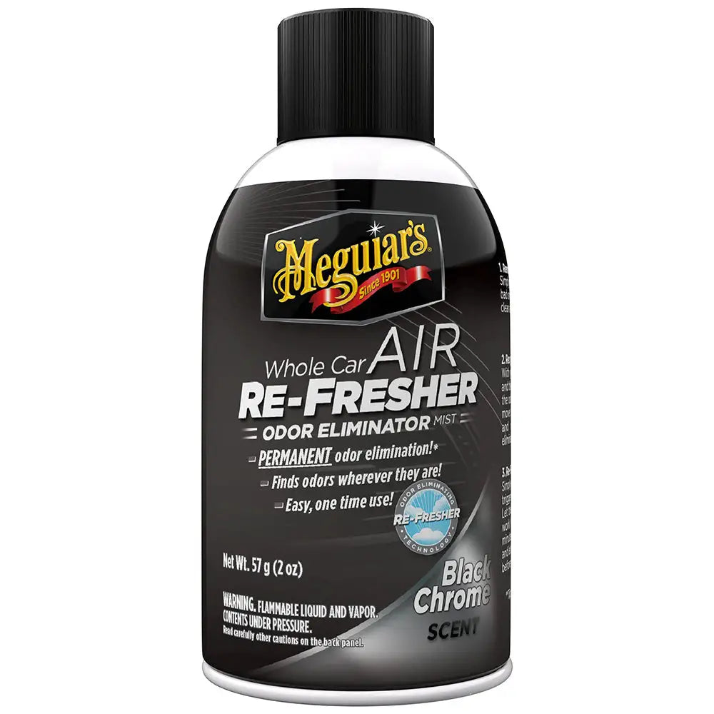 Meguiar’s Whole Car Air Refresher Odor Eliminator - Black Chrome Scent [G181302] - Cleaning