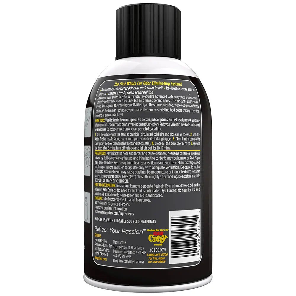 Meguiar’s Whole Car Air Refresher Odor Eliminator - Black Chrome Scent [G181302] - Cleaning