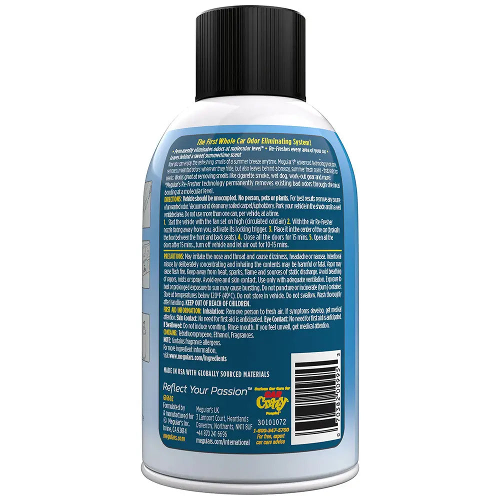 Meguiar’s Whole Car Air Refresher Odor Eliminator - Summer Breeze Scent [G16602] - Cleaning