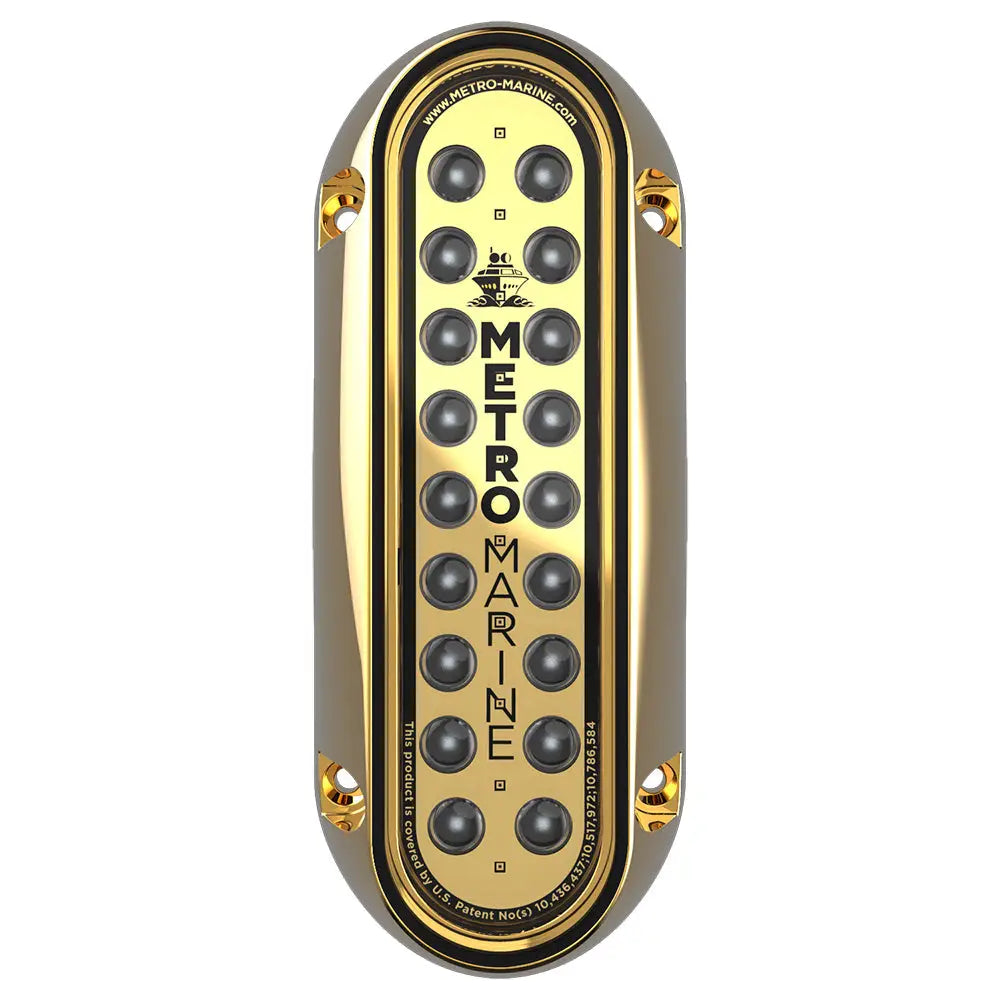 Metro Marine High-Output Elongated Vertical Mount Light w/Intelligent Monochromatic LEDs - Aqua 90 Beam