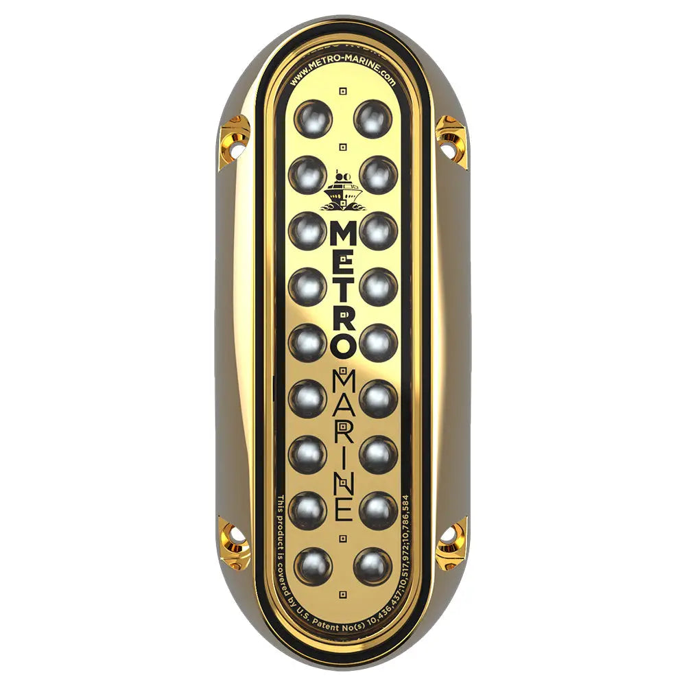 Metro Marine High-Output Elongated Vertical Mount Light w/Intelligent Monochromatic LEDs - Green 45 Beam