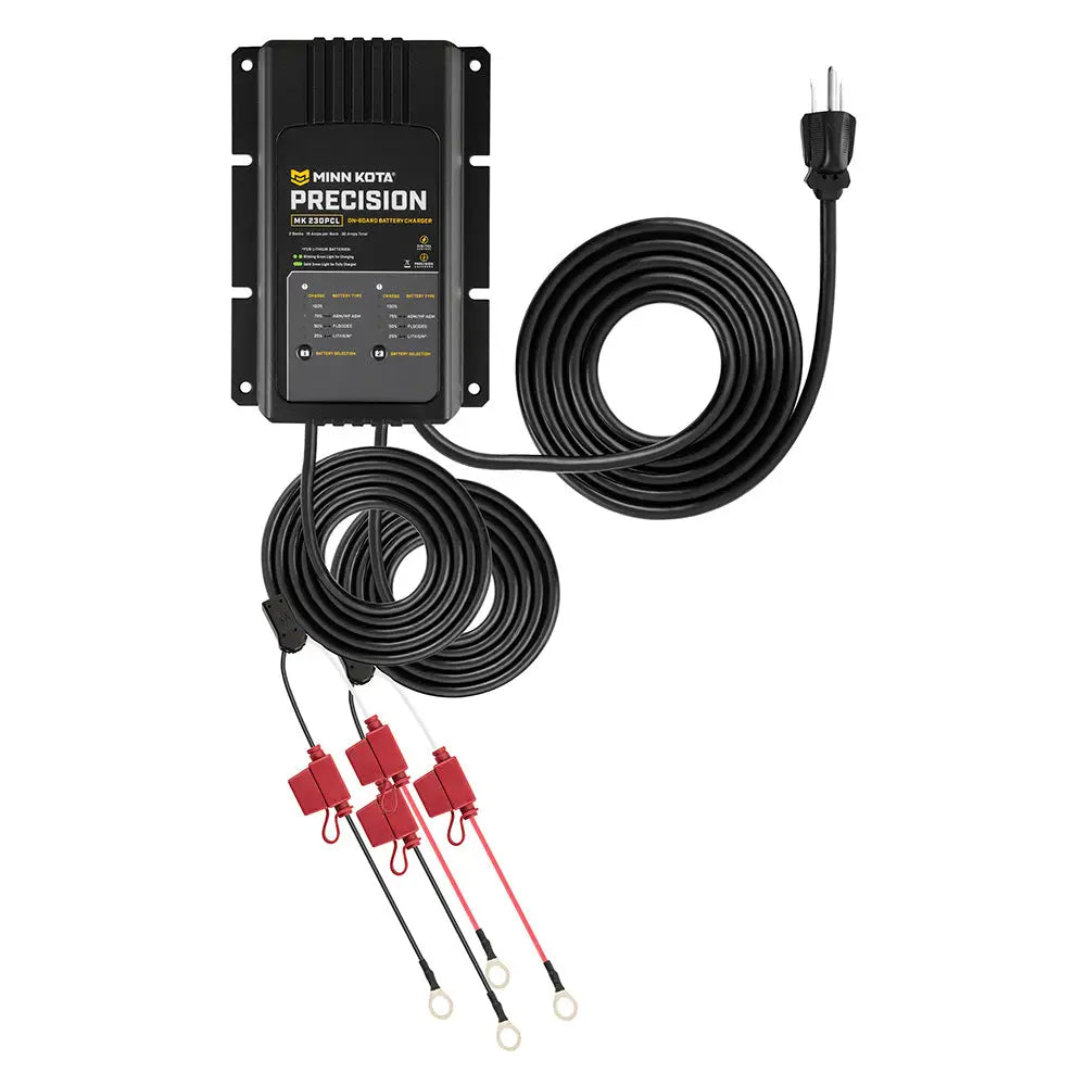 Minn Kota On-Board Precision Charger MK-230 PCL 2 Bank x 15 AMP LI Optimized Charger [1832304] - Battery Chargers