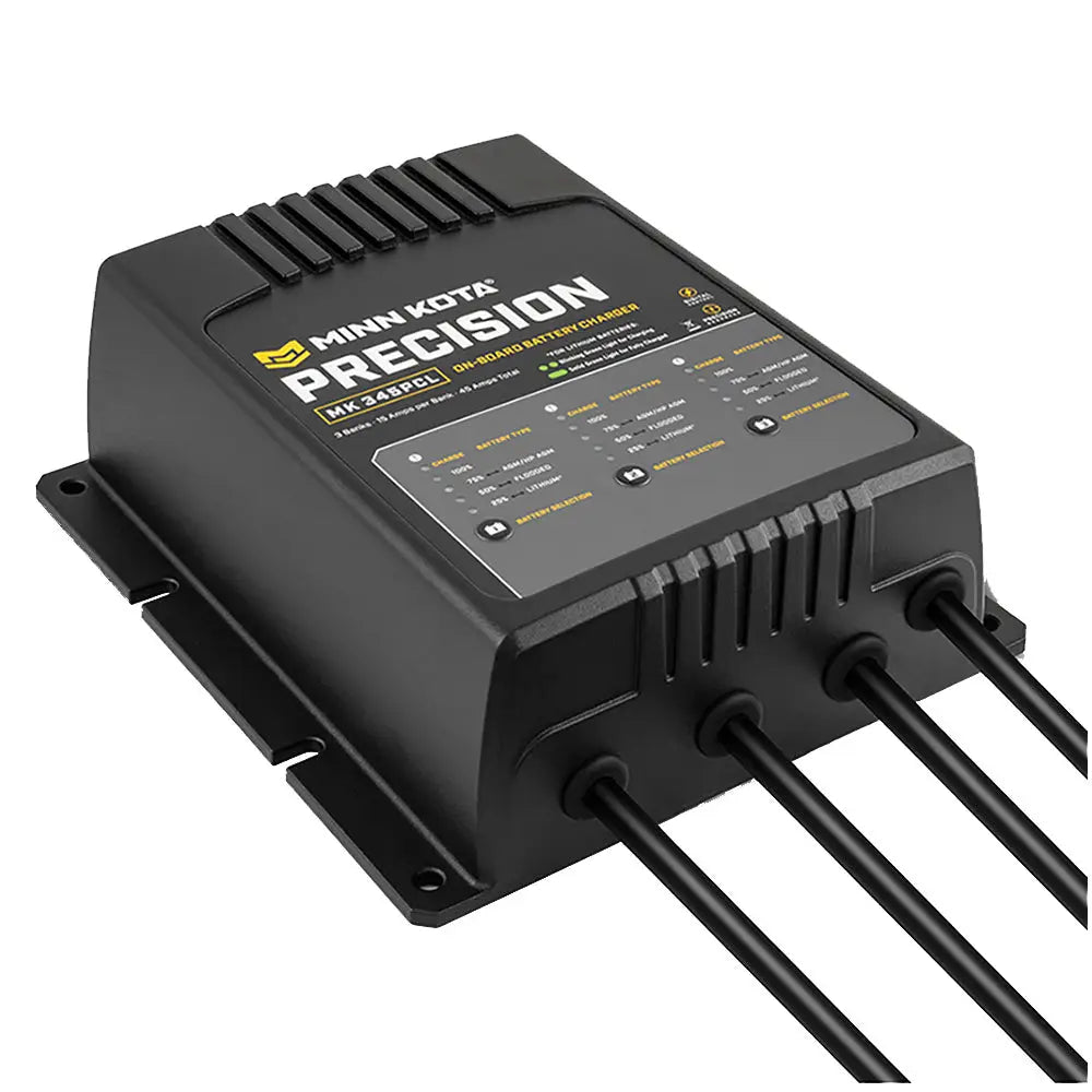 Minn Kota On-Board Precision Charger MK-345 PCL 3 Bank x 15 AMP LI Optimized Charger [1833454] - Battery Chargers
