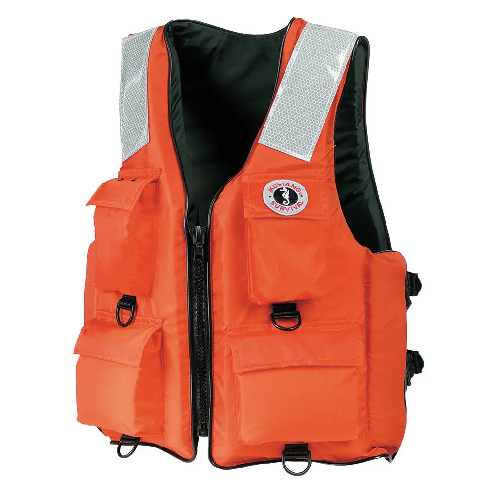 Mustang 4-Pocket Flotation Vest - Orange - Small [MV3128T2-2-S-216] - Personal Flotation Devices