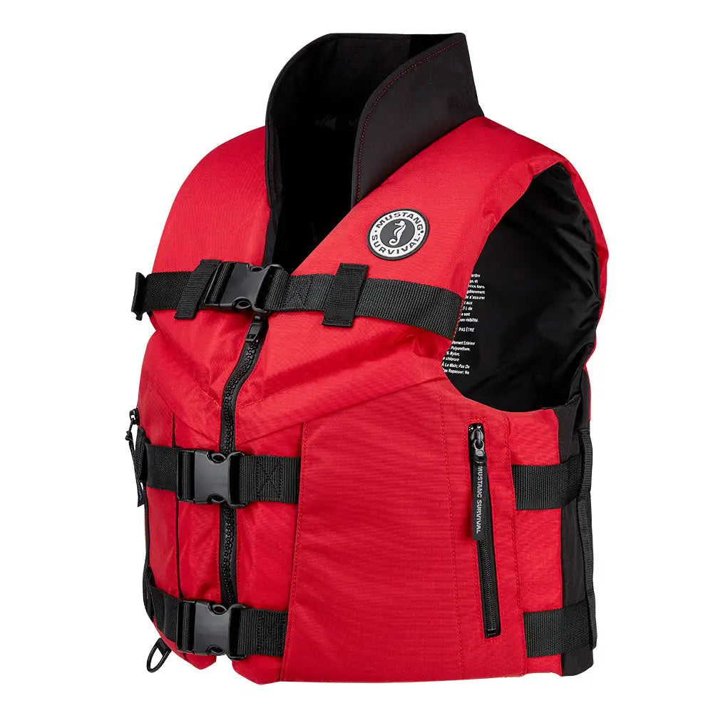 Mustang Accel 100 Foam Fishing Vest - XL - Red-Black [MV462602-123-XL-216] - Personal Flotation Devices