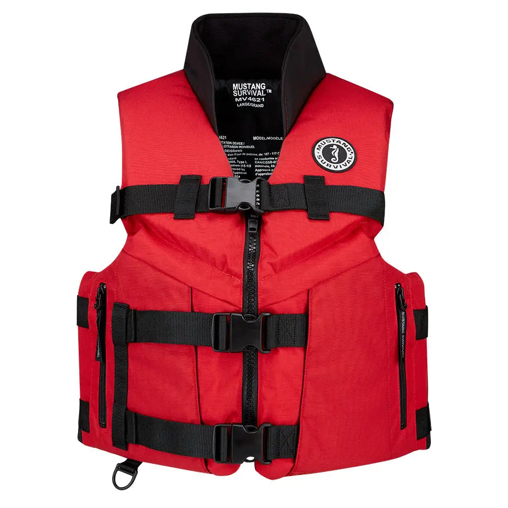 Mustang Accel 100 Foam Fishing Vest - XXL - Red-Black [MV462602-123-XXL-216] - Personal Flotation Devices
