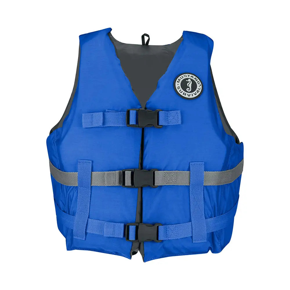 Mustang Livery Foam Vest - XL/XXL - Blue [MV7010-131-XL/XXL] - Personal Flotation Devices