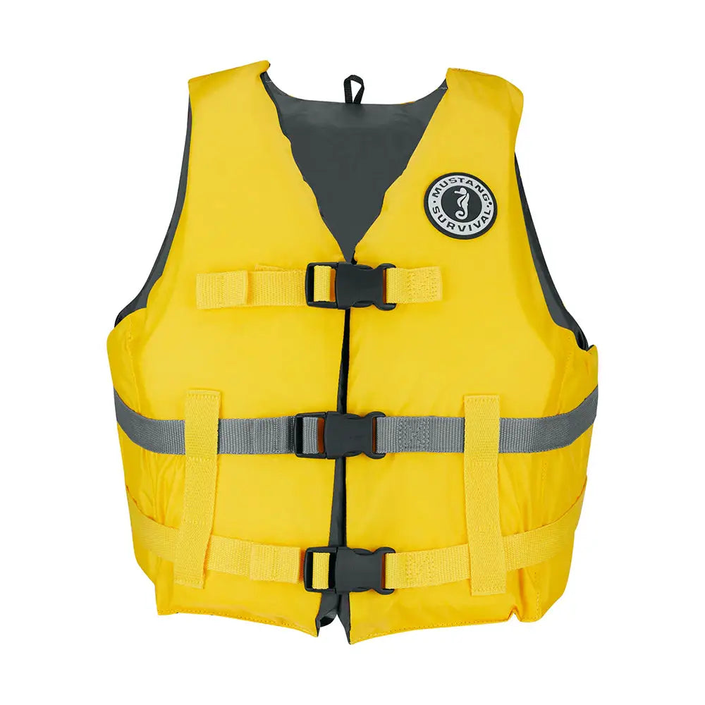 Mustang Livery Foam Vest - XS/S - Yellow [MV7010-25-XS/S] - Personal Flotation Devices