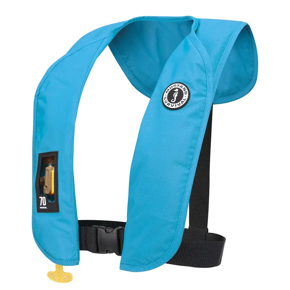 Mustang Azure Blue MIT 70 Manual Inflatable PFD Universal - Personal Flotation Devices