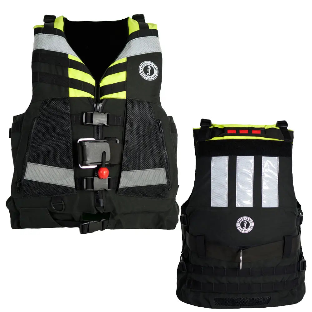 Mustang Swift Water Rescue Vest - Fluorescent Yellow/Green/Black - Universal [MRV15002-251-0-206] - Personal Flotation
