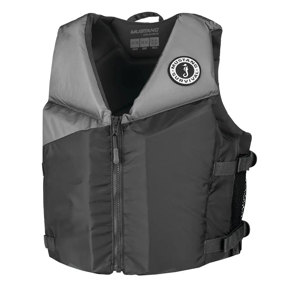 Mustang Young Adult REV Foam Vest - Grey/Light Grey/Fluorescent Yellow - Universal [MV360002-812-0] - Personal