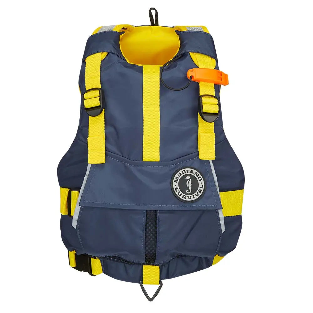 Mustang Youth Bobby Foam Vest - Yellow/Navy [MV2500-5-0-216] - Personal Flotation Devices