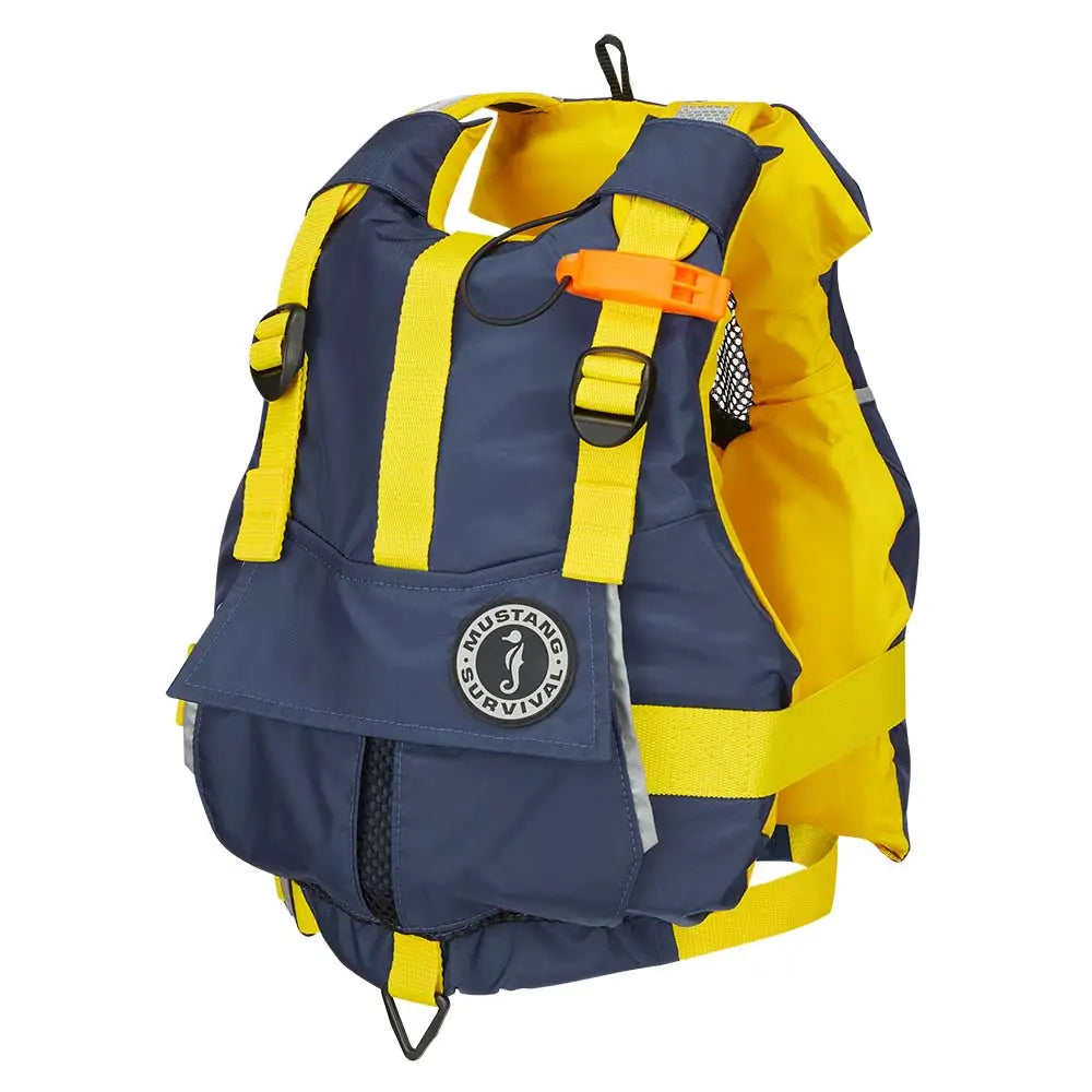 Mustang Youth Bobby Foam Vest - Yellow/Navy [MV2500-5-0-216] - Personal Flotation Devices