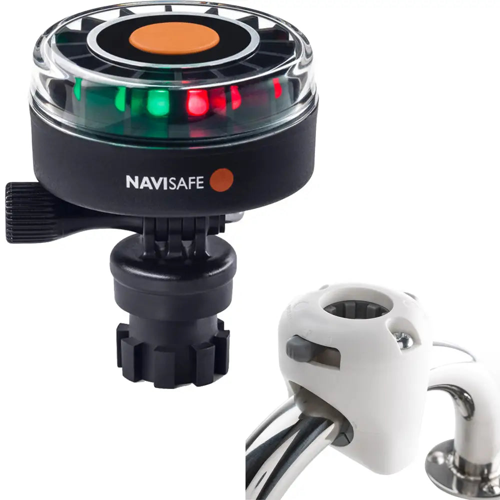 Navisafe Navilight 2NM Tricolor w/Navimount Base Rail Mount - White [340KIT3] - Navigation Lights