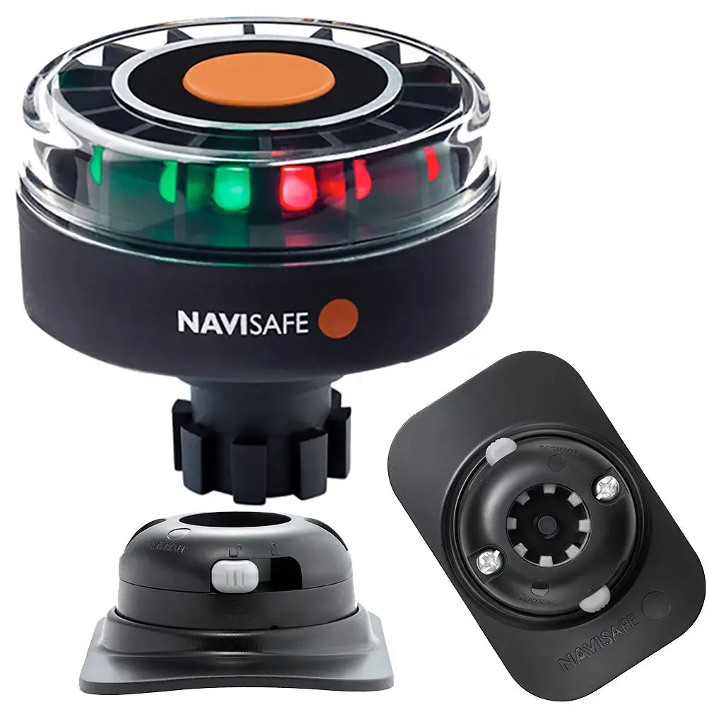 Navisafe Tricolor 2NM Navilight Black RIB Mount Navibolt Base - Navigation Lights