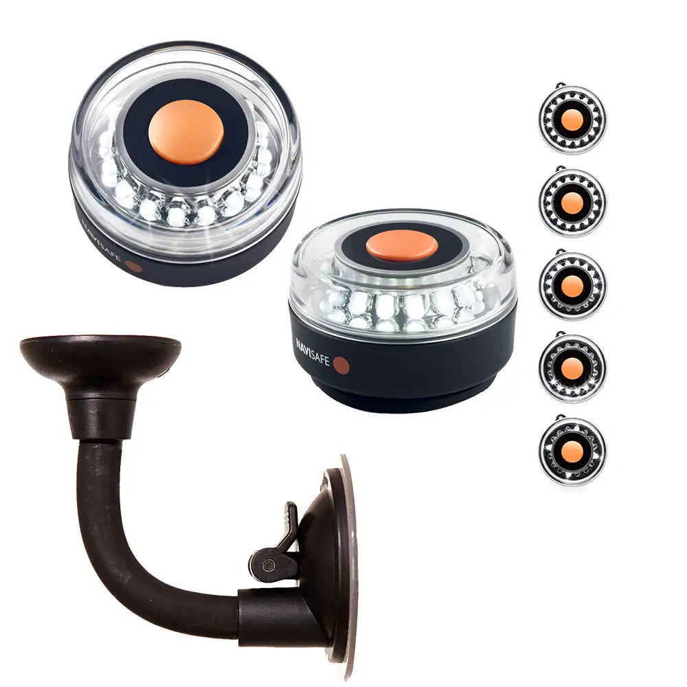 Navisafe Portable Navilight 360 2NM - White w/Bendable Suction Cup Mount [001KIT2] - Navigation Lights