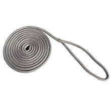 New England Rope 5/8’’ x 15 Nylon Double Braid Dock Line - Grey [5058-20-00015] - Dock Line