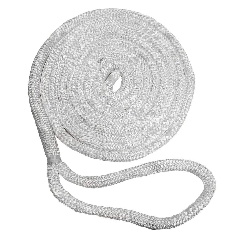New England Ropes 1/2’’ Double Braid Dock Line - White - 25 [C5050-16-00025] - Dock Line