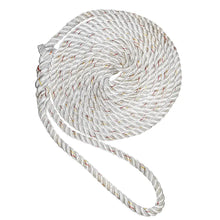 New England Ropes 3/4’’ Premium 3-Strand Dock Line - White w/Tracer - 35 [C6050-24-00035] - Dock Line