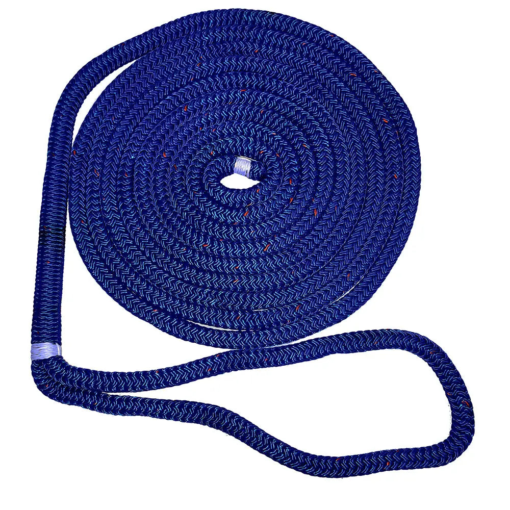 New England Ropes 5/8’’ Double Braid Dock Line - Blue w/Tracer - 50 [C5053-20-00050] - Dock Line
