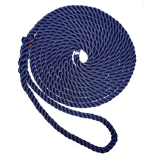 New England Ropes 5/8’’ Premium 3-Strand Dock Line - Navy Blue - 15 [C6053-20-00015] - Dock Line