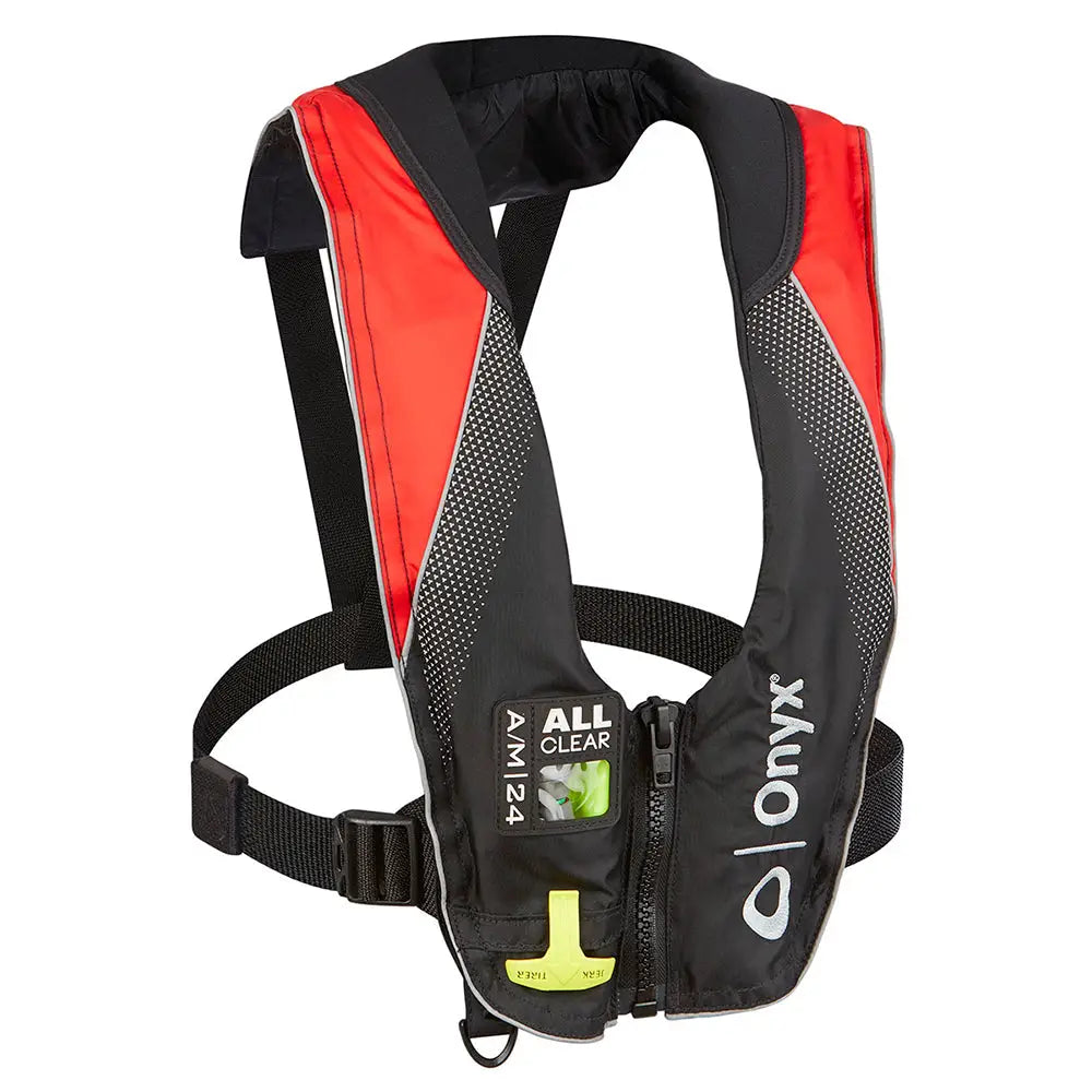 Onyx A/M-24 Series All Clear Automatic/Manual Inflatable Life Jacket - Black/Red - Adult [132200-100-004-20] - Personal