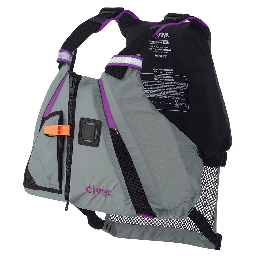 Onyx MoveVent Dynamic Paddle Sports Vest - Purple/Grey - M/L [122200-600-040-18] - Life Vests
