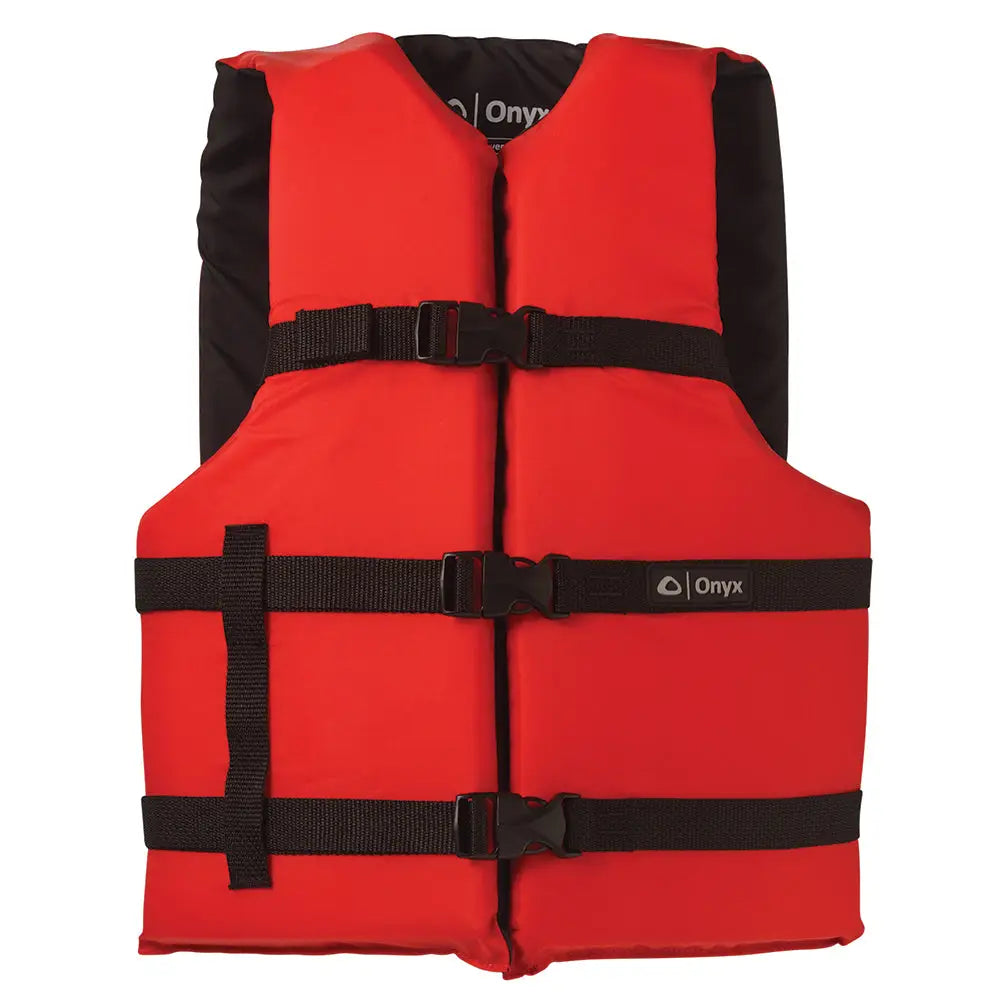 Onyx Nylon General Purpose Life Jacket - Adult Universal - Red [103000-100-004-12] - Personal Flotation Devices