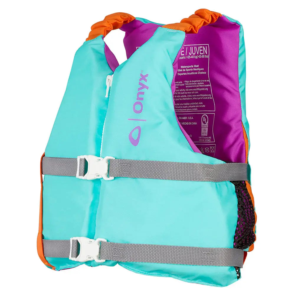 Onyx Youth Universal Paddle Vest - Aqua [121900-505-002-21] - Personal Flotation Devices