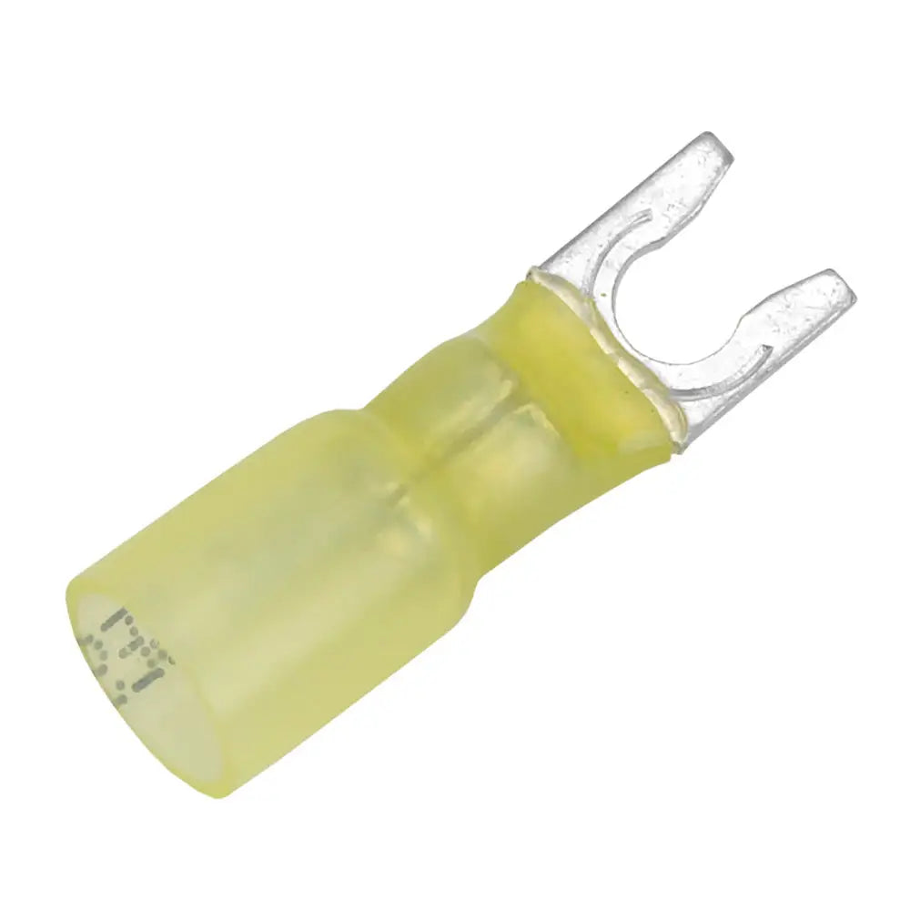 Pacer 12-10 AWG Heat Shrink Spade Terminal - #10 Stud Size - 100 Pack [TE10-10SLF-100] - Terminals