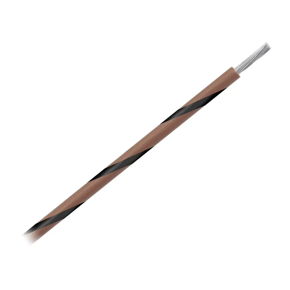 Pacer 14 AWG Gauge Striped Marine Wire 1000’ Spool - Brown w/Black Stripe [WUL14BR-0-1000] - Wire
