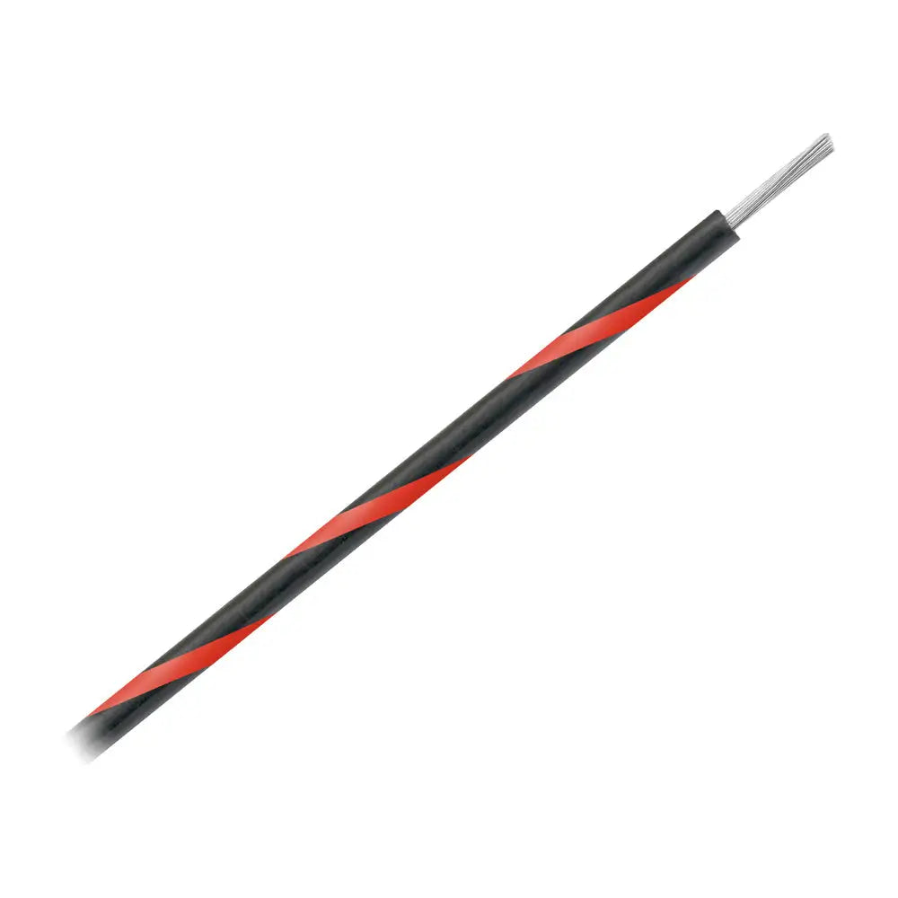 Pacer 16 AWG Gauge Striped Marine Wire 1000’ Spool - Black w/Red Stripe [WUL16BK-2-1000] - Wire